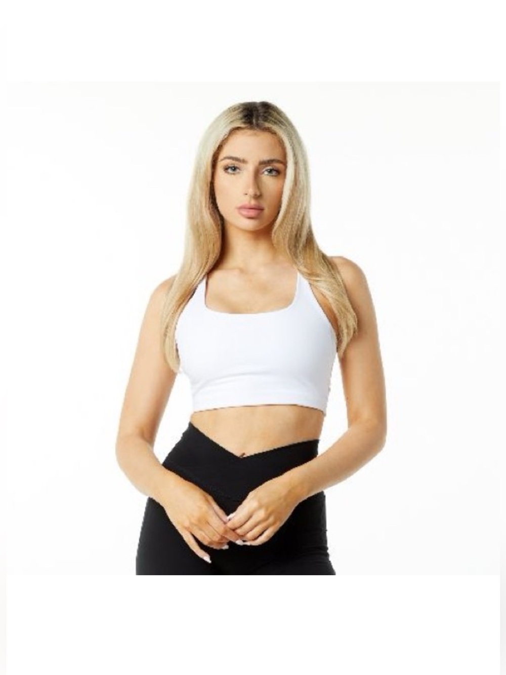 Alphalete SURFACE ALTITUDE BRA Women's Medium-Impact Single-Brushed White